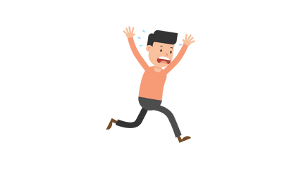 Open - Man Running Cartoon Png