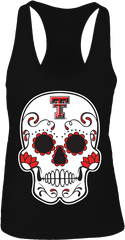 Download Texas Tech Red Raiders Sugar Skull Shirt - Texas Sleeveless Png