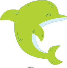 Animals Bottlenose Dolphin Fin - Cartoon Png