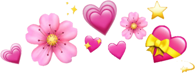 Tumblr Kawaii Crown Flower Sticker By - Heart Crown Emoji Png