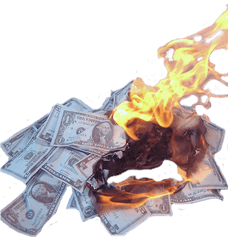 Burning Money Png - Transparent Money On Fire Png