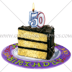 Birthday Cake 50th Production Ready Artwork For T - Shirt 50th Birthday Cake Png