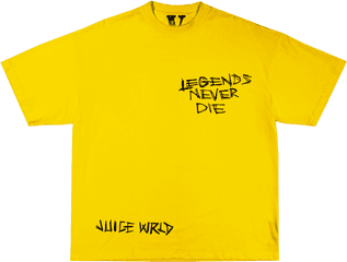 Juice Wrld X Vlone Inferno Yellow Tee Png Logo