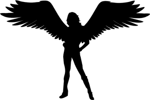 Silhouette Angel HD Image Free - Free PNG