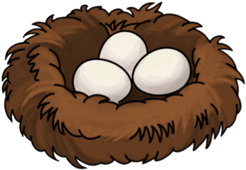 Cute Bird Nest Png Transparent - Cartoon Bird Nest Png