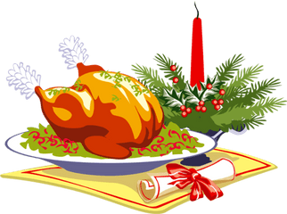 Christmas Lunch For Ldc Clients - Christmas Dinner Clipart Png