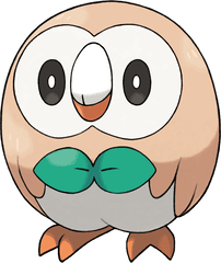 Pokemon Clipart Powerful - Cutest Pokemon Sun And Moon Rowlet Pokemon Png