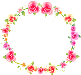 Flower Border Frame Png Transparent - Floral