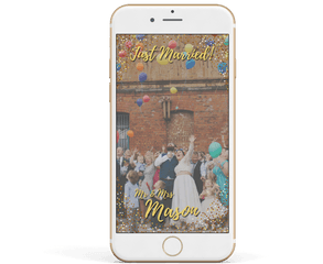 Just Married Gold Confetti Snapify - Iphone Png