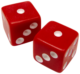 Drawn Dice Transparent Background - Snake Eyes Red Dice Png