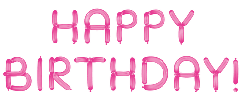 Pink Text Birthday Happy Free Clipart HD - Free PNG