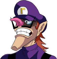 Edgy Anime Waluigi - Cartoon Png