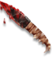 Bloodied Ceremonial Obsidian Knife - Solid Png