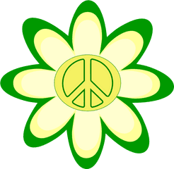 Peace - Yellow Green Flower Clipart Png