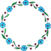 Frame Photos Floral Circle Border Drawing - Free PNG