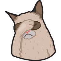 Head Neck Telegram Sticker Cat Grumpy Stickers - Free PNG