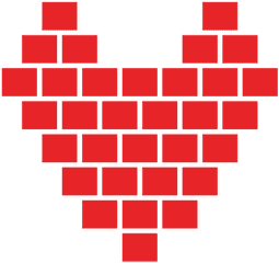 Heart Made Of Cubes Sticker - Transparent Png U0026 Svg Vector File Heart Mosaic Frame Png