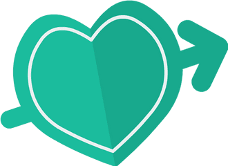 Download Hd Love Symbol With Arrow Clipart Transparent Png - Heart