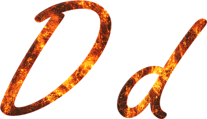 Fire Embers Lava Font - Fonte Da Letra D Png