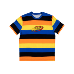 Nerf Embroidered Logo Striped Tee - Active Shirt Png