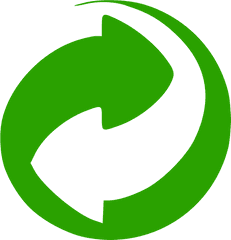 Green Dot Logo Recycling Packaging - Simbolo Del Punto Verde Png