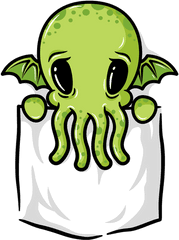 Cthulhu Face Transparent Background Clipart - Full Size Cthulhu Kawaii Png