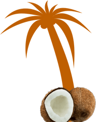 Mq Orange Palmtree Palm Coconut - Palm Tree Clip Art Png Palm Tree Clip Art