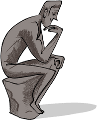 Thinking Transparent Deep - Cartoon In Deep Thought Png