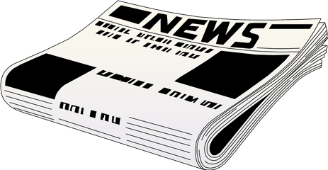 Newspaper Transparent Clipart - Newspaper Black And White Png