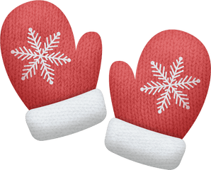 Red Mittens Christmas Hats Clipart - Mittens Clipart Png