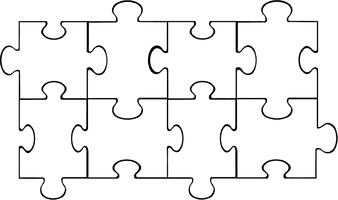 Puzzle Jigsaw Art Line Point Free Clipart HQ - Free PNG