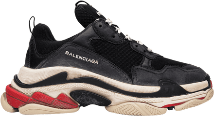 Balenciaga Triple S Trainer Black Red - Best Balenciaga Triple S Replica Png