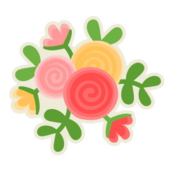 Spring Flower Group Svg Cut File Scrapbook - Clip Art Png