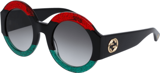 Gucci - Gg0084s001 Red Black Sunglasses Grey Gradient Gucci Occhiali Da Sole Donna Png