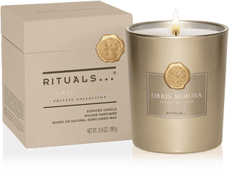 Orris Mimosa Scented Candle - Bougie Rituals Png