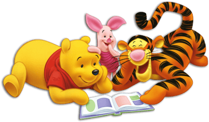 Tigger Transparent Eeyore Piglet - Winnie The Pooh And Friends Reading Png