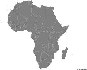 Grey Map Of Africa - Africa Country Vector Png