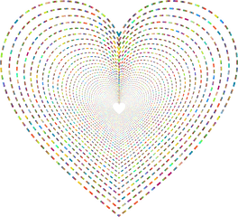 Dashed Line Art Heart Png - Pai Math