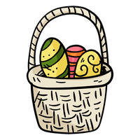 Basket Egg Vector Easter Picture - Free PNG