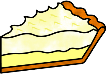 Pies Clipart Slice Pie - Lemon Meringue Pie Cartoon Png