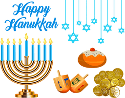 Hanukkah Menorah Candle Holder For Happy Song - Free PNG