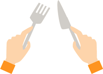 Hands Are Holding A Knife And Fork Clipart Free Download - Clipart Of Hand Holding Fork Png