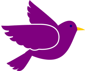 Purple Bird Clip Art - Red Bird Flying Clipart Png