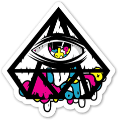 Jerkface Diamond Eye Sticker - Png Sticker Of Illuminati