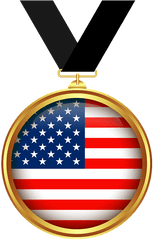 Medal Gold Tape Transparent - American Flag Png