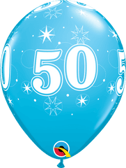 Blue 50th Birthday Balloons Clipart - 21 Birthday Balloon Transparent Png