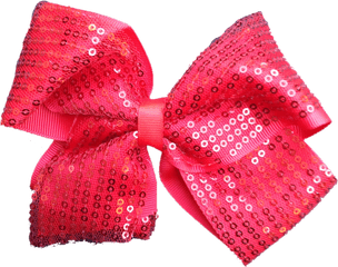 Large Sequin Bow - Transparent Bow Hair Png