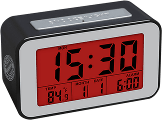 Alarm Clock Png - Digital Alarm Clock Clipart Transparent Background