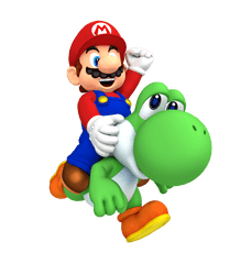 Super Mario Png Transparente - Mario And Yoshi Ride