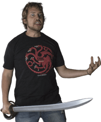 Game Of Thrones - Targaryen Fire And Blood Black Male Tshirt Targaryen Png